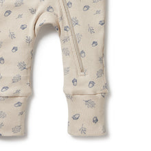 Load image into Gallery viewer, Falling Oak Organic Zipsuit with Feet