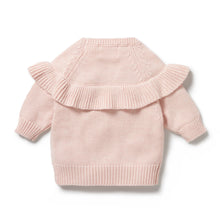 Load image into Gallery viewer, Pink Knitted Ruffle Jumper