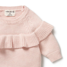 Load image into Gallery viewer, Pink Knitted Ruffle Jumper