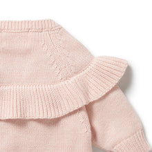Load image into Gallery viewer, Pink Knitted Ruffle Jumper