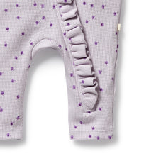 Load image into Gallery viewer, Lulu Daisy Organic Waffle Ruffle Zipsuit
