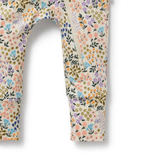 Load image into Gallery viewer, Tiny Bloom Organic Zipsuit with Feet