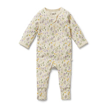 Load image into Gallery viewer, Bella Floral Organic Zipsuit with Feet