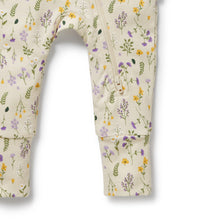 Load image into Gallery viewer, Bella Floral Organic Zipsuit with Feet