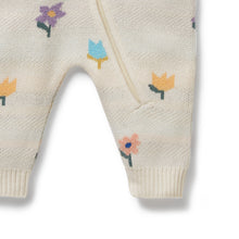 Load image into Gallery viewer, Flower Pop Organic Knitted Jacquard Growsuit