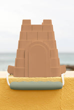 Load image into Gallery viewer, Clovelly castle bucket - new silicone castle-shaped bucket: Yellow with orange handle