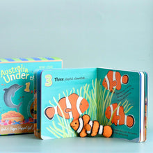 Load image into Gallery viewer, Australia Under the Sea 1, 2, 3 by Frané Lessac - Book and Finger Puppet Set