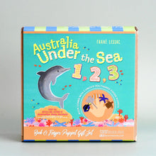 Load image into Gallery viewer, Australia Under the Sea 1, 2, 3 by Frané Lessac - Book and Finger Puppet Set