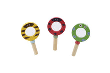 Load image into Gallery viewer, Wooden Magnifying Glass-Bee, Frog and Ladybug