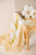 Load image into Gallery viewer, Organic Muslin Swaddle - Fleur Warm Oat: Fleur - Warm Oat