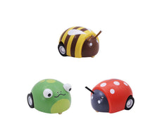 Load image into Gallery viewer, Wooden Pull Back Animal-Bee, Frog and Ladybug