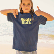Load image into Gallery viewer, Yeah Nah Kids Slang Tee in Navy