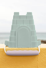 Load image into Gallery viewer, Clovelly castle bucket - new silicone castle-shaped bucket: Mint with lilac handle