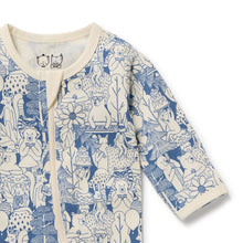 Load image into Gallery viewer, Woodland Adventures Organic Zipsuit with Feet