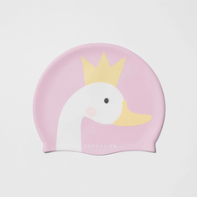 Load image into Gallery viewer, Kids Swimming Cap Princess Swan Multi