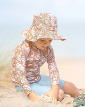 Load image into Gallery viewer, Swim Kids Rashie Long Sleeve Half Zip Classic Daintree