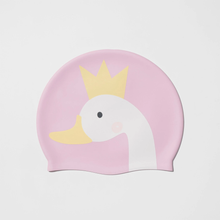 Load image into Gallery viewer, Kids Swimming Cap Princess Swan Multi