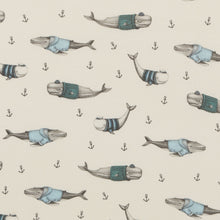 Load image into Gallery viewer, Woolly Whales Organic Bassinet Sheet
