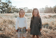 Load image into Gallery viewer, Girls Puff Sleeve Knit Top - White