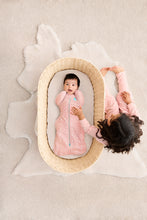 Load image into Gallery viewer, Swaddle Up 1.5T Stretch Cotton Fleece Moon And Back Dusty Pink