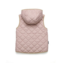 Load image into Gallery viewer, Reversible Hooded Yeti Vest Dusty Pink/Camel
