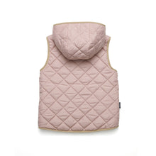 Load image into Gallery viewer, Reversible Hooded Yeti Vest Dusty Pink/Camel