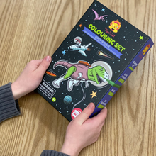 Load image into Gallery viewer, Colouring Set - Dinos in Space