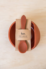 Load image into Gallery viewer, Silicone Bowl + Spoon Set - Rust
