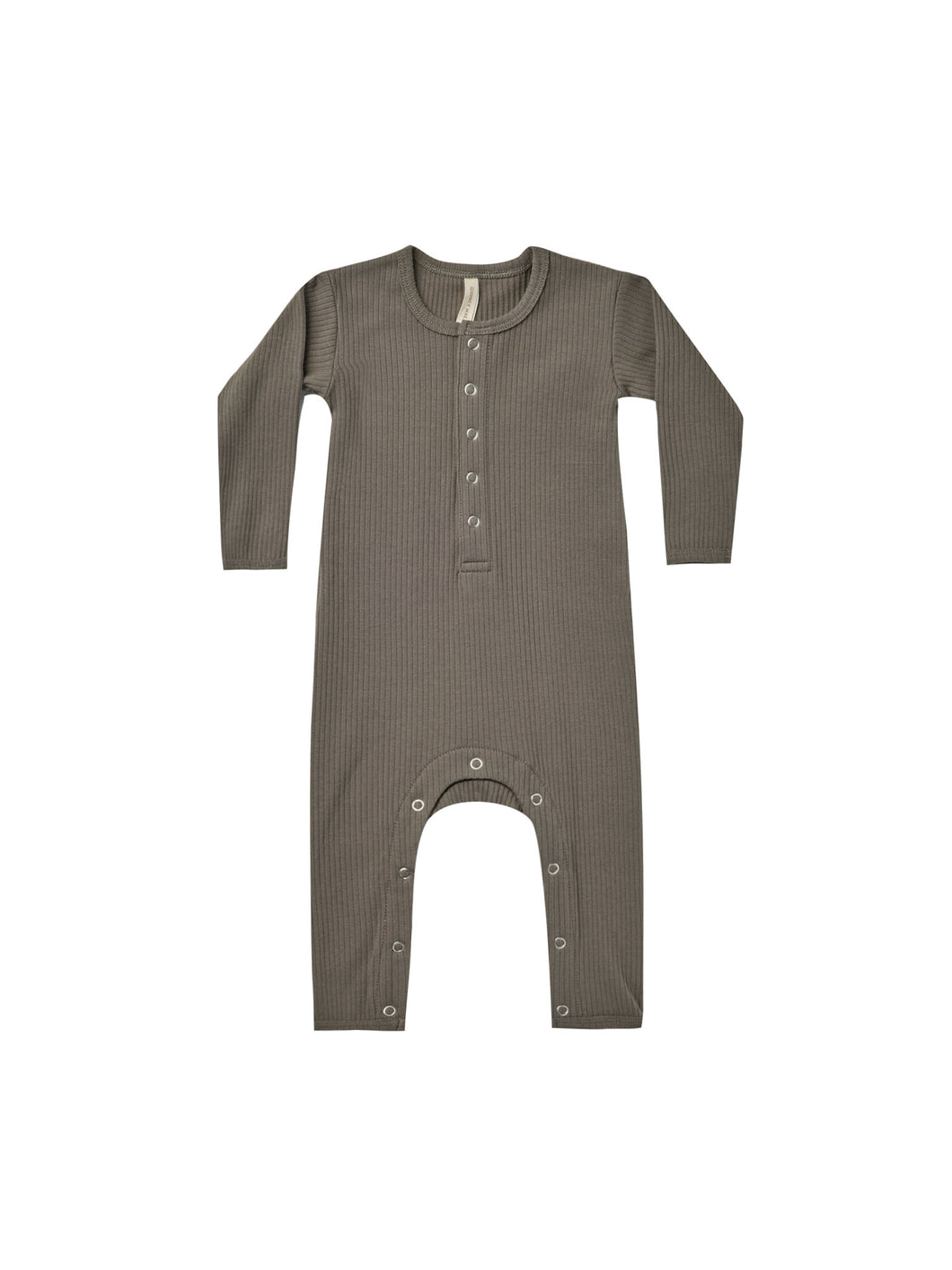 ribbed baby jumpsuit | charcoal