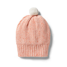 Load image into Gallery viewer, Knitted Rib Hat - Silver Peony Fleck