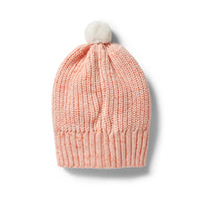 Load image into Gallery viewer, Knitted Rib Hat - Silver Peony Fleck