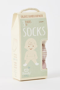 Baby Socks | Chalk Rose Stripe (3 Pack)