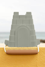 Load image into Gallery viewer, Clovelly castle bucket - new silicone castle-shaped bucket: Mint with lilac handle
