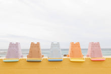 Load image into Gallery viewer, Clovelly castle bucket - new silicone castle-shaped bucket: Mint with lilac handle
