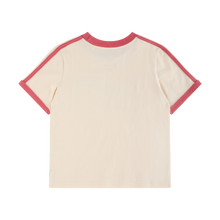Load image into Gallery viewer, Gone Fishin Kids Boxy Ringer Tee in Off White
