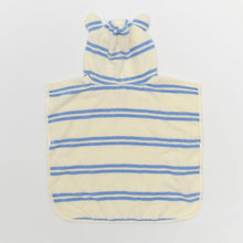 Load image into Gallery viewer, Kids Character Hooded Towel Sammy the Seagull Blue Stripe
