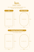 Load image into Gallery viewer, Organic Change Pad/Bassinet Sheet: Rainbow Ivory Umber
