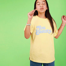 Load image into Gallery viewer, You Beauty Kids Slang Tee in Lemon
