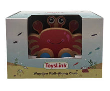 Load image into Gallery viewer, Wooden Pullalong Crab
