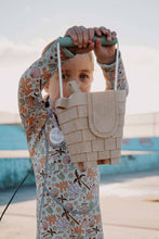 Load image into Gallery viewer, Clovelly castle bucket - new silicone castle-shaped bucket: Mint with lilac handle
