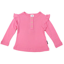 Load image into Gallery viewer, Cotton/Modal Frill Top Hot Pink
