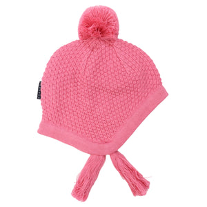 Textured Knit Beanie Hot Pink