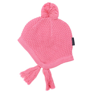 Textured Knit Beanie Hot Pink