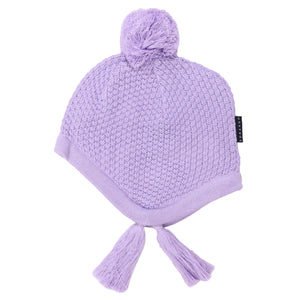 Textured Knit Beanie Lavendar