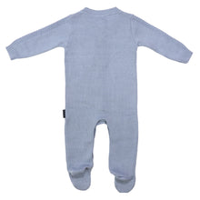 Load image into Gallery viewer, Textured Knit Romper Dusty Blue
