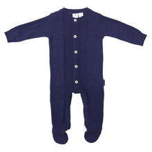 Load image into Gallery viewer, Textured Knit Romper Navy
