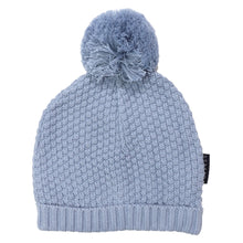 Load image into Gallery viewer, Textured Knit Beanie Dusty Blue
