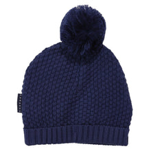Load image into Gallery viewer, Textured Knit Beanie Navy
