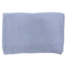 Load image into Gallery viewer, Textured Knit Blanket Dusty Blue
