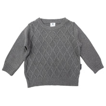 Load image into Gallery viewer, Pattern Knit Sweater Charcoal
